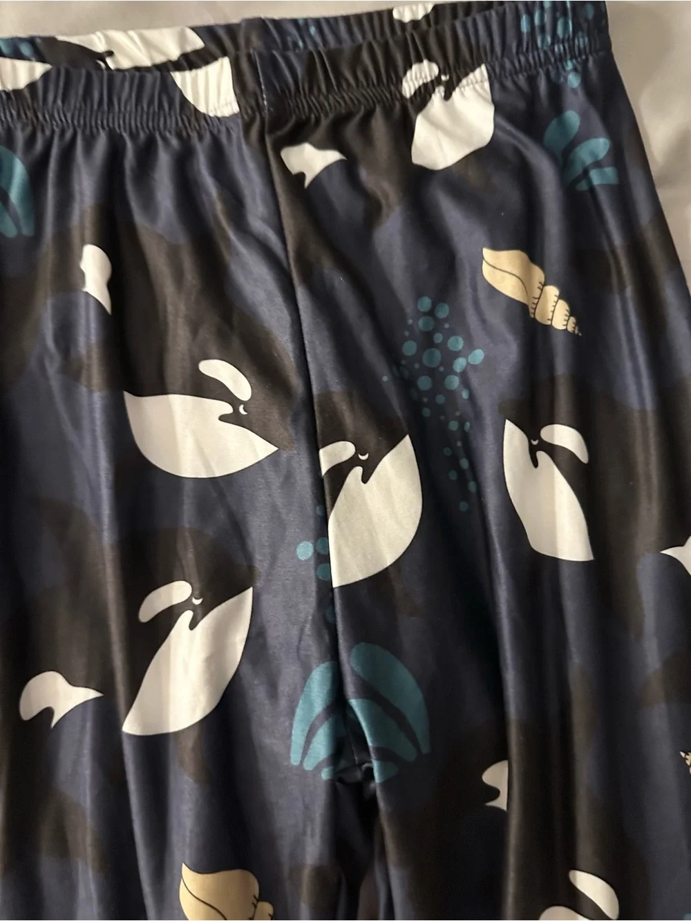Kids Navy Whale & Seashell Pajama Pants
